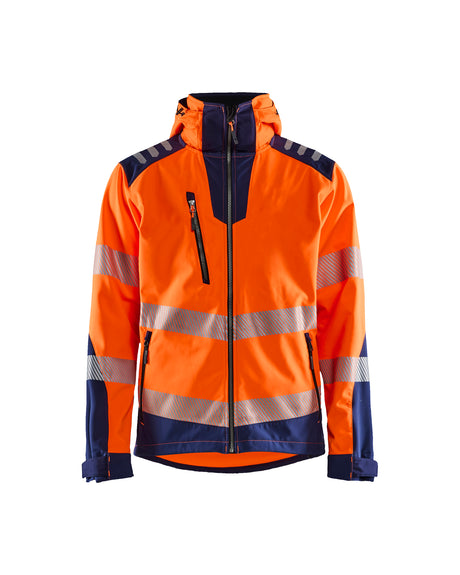 Softshell Jack High-Visibility 4491 - High Vis Oranje/Marineblauw
