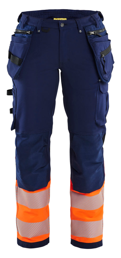 High-Visibility Werkbroek Dames 7193 - Marineblauw/Oranje