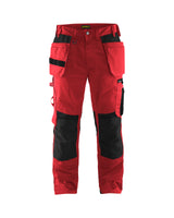 Werkbroek met gereedschapszakken 1555 - rood/zwart