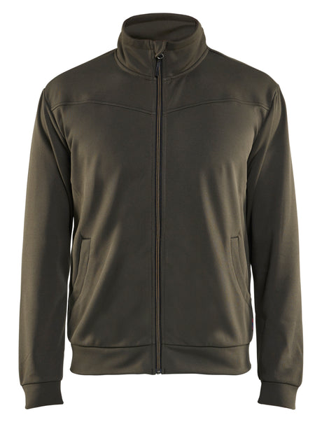 Sweatshirt met rits 3362 - groen/zwart
