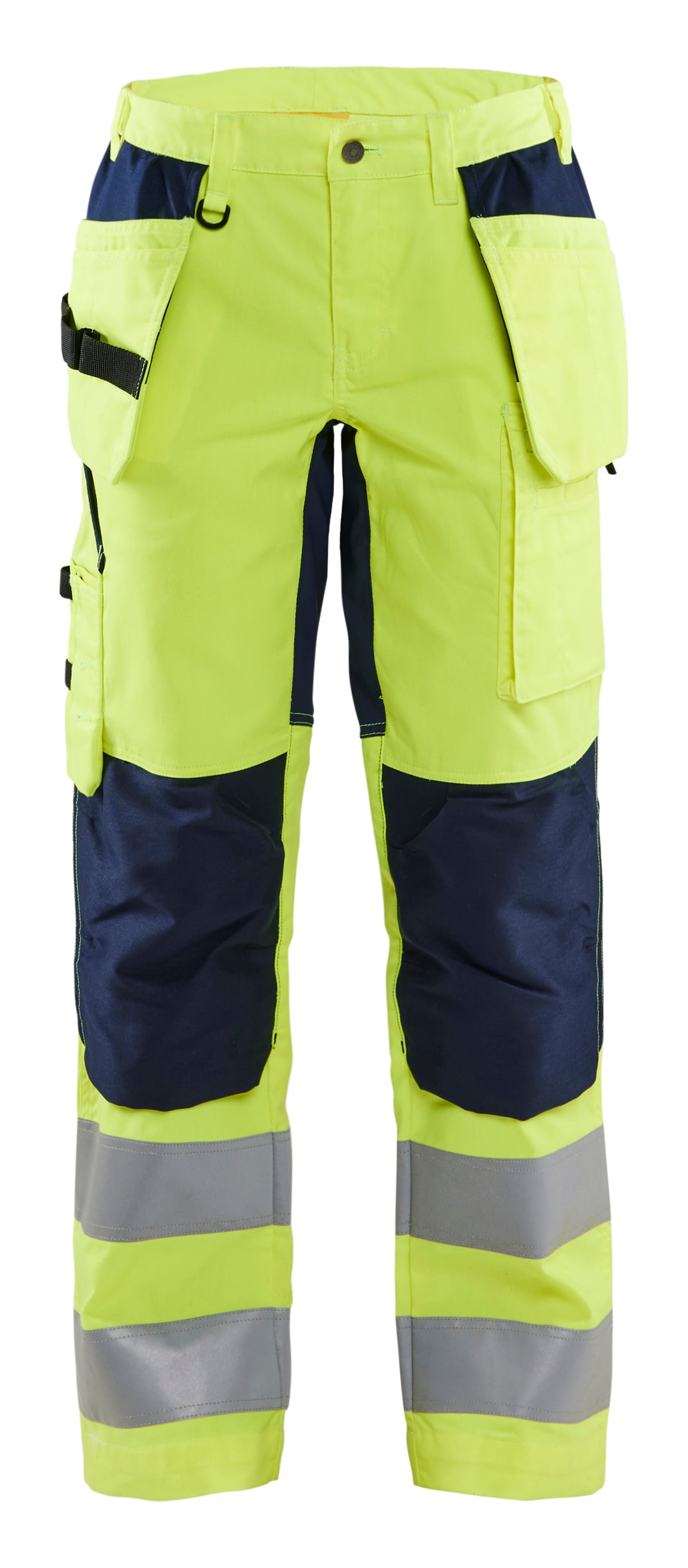 Werkbroek High-Visibility Dames 7163 - High Vis Geel/Marineblauw