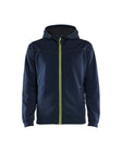 Hooded Sweatshirt met Rits 3363 - Donker marineblauw/High Vis Geel