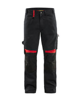 Werkbroek 1556 - Zwart/Rood