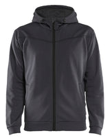 Hooded Sweatshirt met Rits 3363 - Medium grijs/Zwart