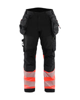 Werkbroek High-Visibility 1821 - Zwart/High Vis Rood