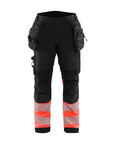 Werkbroek High-Visibility 1821 - Zwart/High Vis Rood
