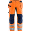 Werkbroek High-Visibility 1552 - High Vis Oranje/Marineblauw