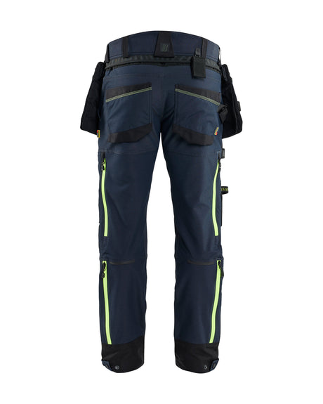 Werkbroek ToolRig STRIKER - Donker marineblauw/High Vis Geel