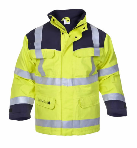 Hydrowear Hydrowear MILAAN Parka Multinorm FR/AS Green Yellow Fluor Geel - Marine / XS,Fluor Geel - Marine / S,Fluor Geel - Marine / M,Fluor Geel - Marine / L,Fluor Geel - Marine / XL,Fluor Geel - Marine / XXL,Fluor Geel - Marine / 3XL