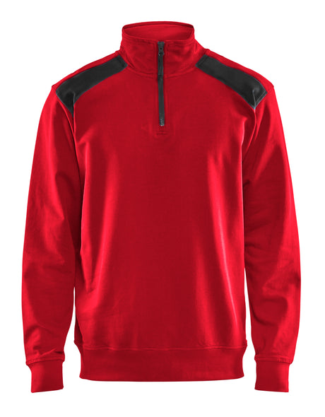 Sweatshirt 3353 - rood/zwart