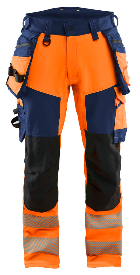 Werkbroek High-Visibility 1122 - High Vis Oranje/Marineblauw
