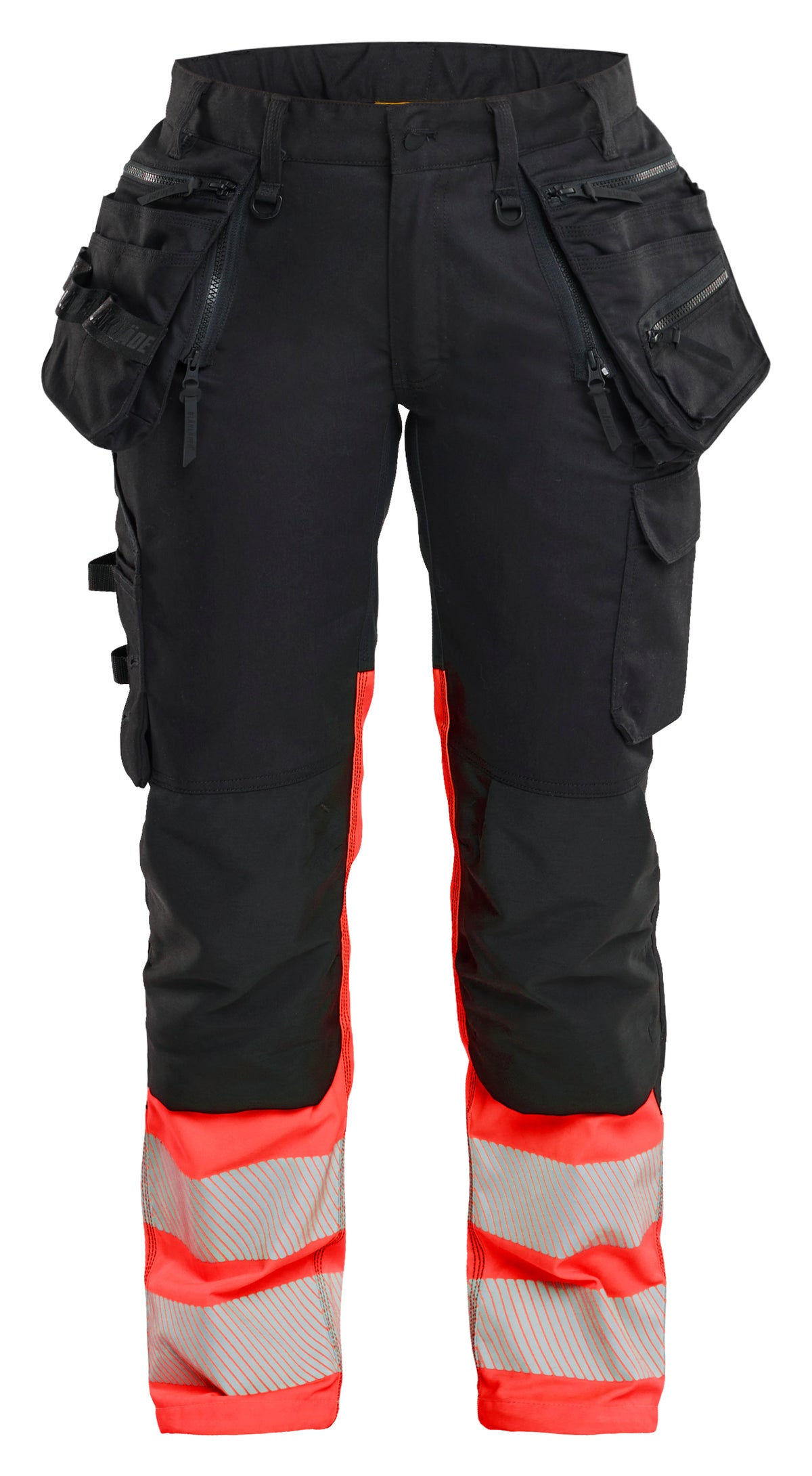 High-Visibility Werkbroek Dames 7030 - Zwart/High Vis Rood