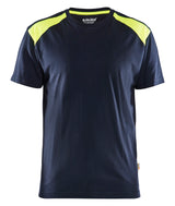 T-shirt Industrie 3379 - Donker marineblauw/High Vis Geel