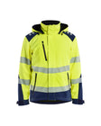 High-Visibility Softshell Winterjas 4400 - High Vis Geel/Marineblauw