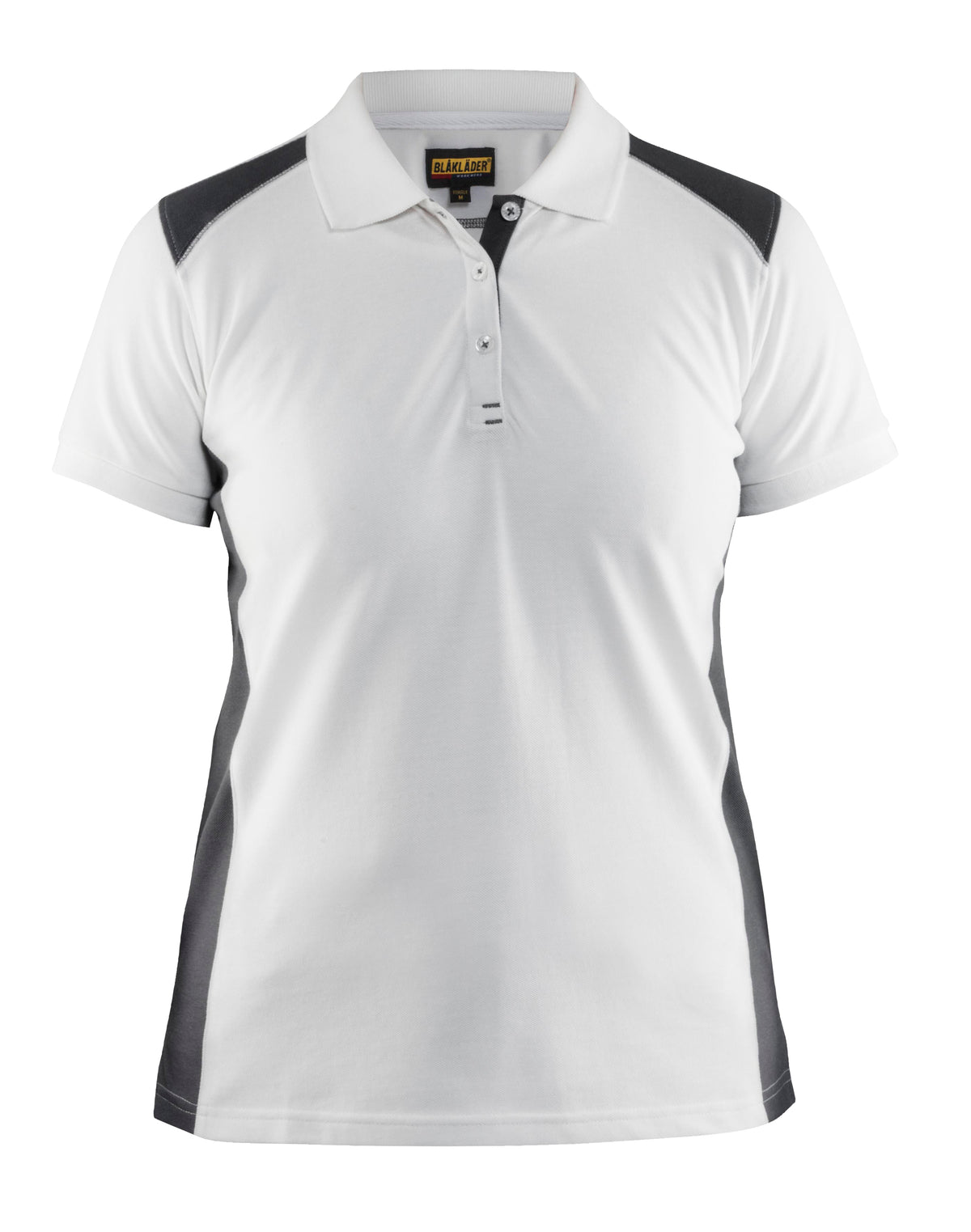 Poloshirt Dames 3390 - Wit/Donkergrijs