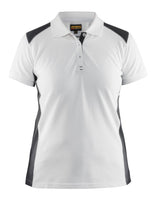 Poloshirt Dames 3390 - Wit/Donkergrijs