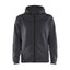 Hooded Sweatshirt met Rits 3363 - Medium grijs/Zwart