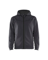 Hooded Sweatshirt met Rits 3363 - Medium grijs/Zwart