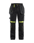 Werkbroek met gereedschapszakken 1555 - Zwart/High Vis Geel
