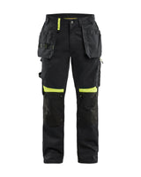 Werkbroek met gereedschapszakken 1555 - Zwart/High Vis Geel