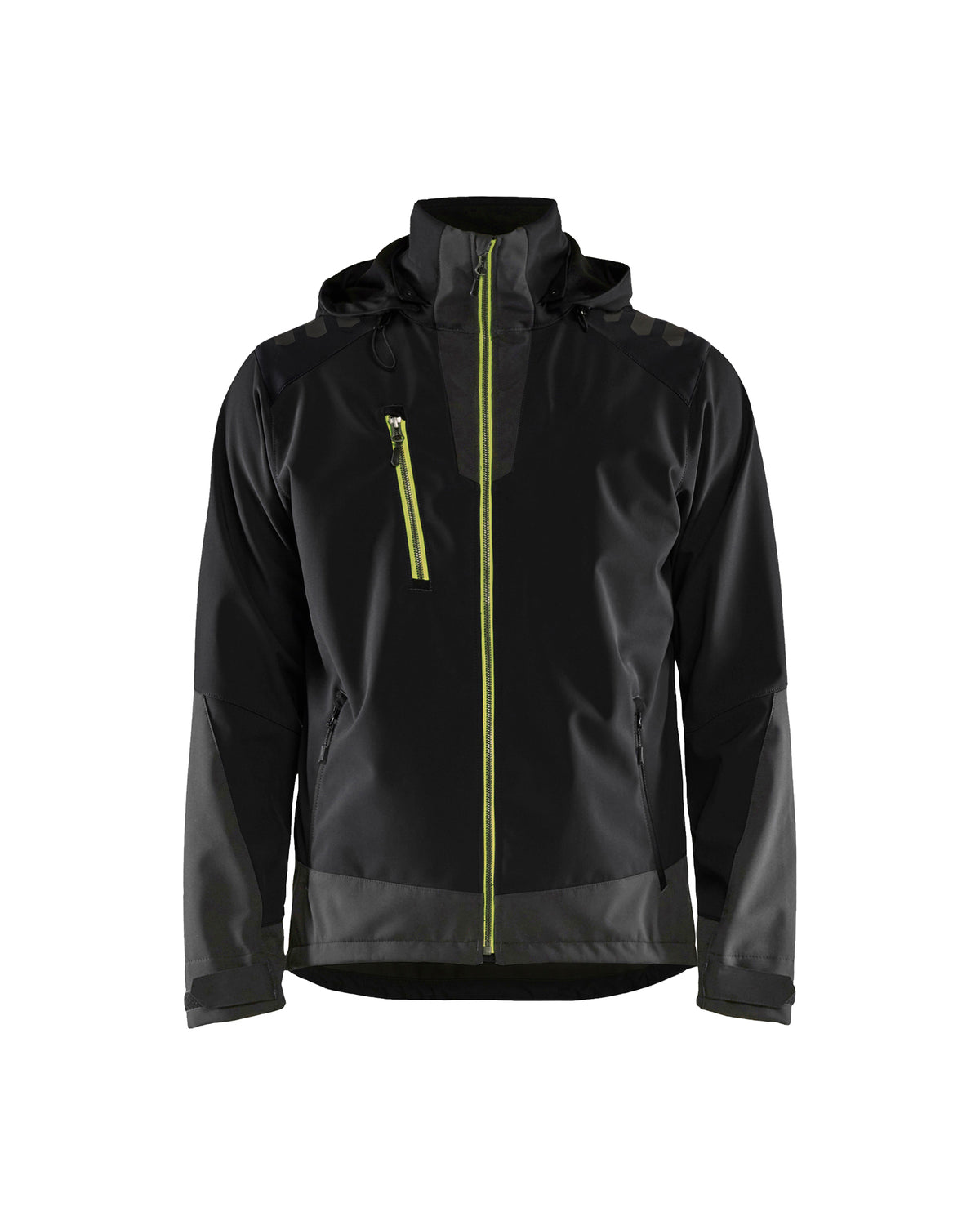 Softshell Jack 4749 - Zwart/High Vis Geel