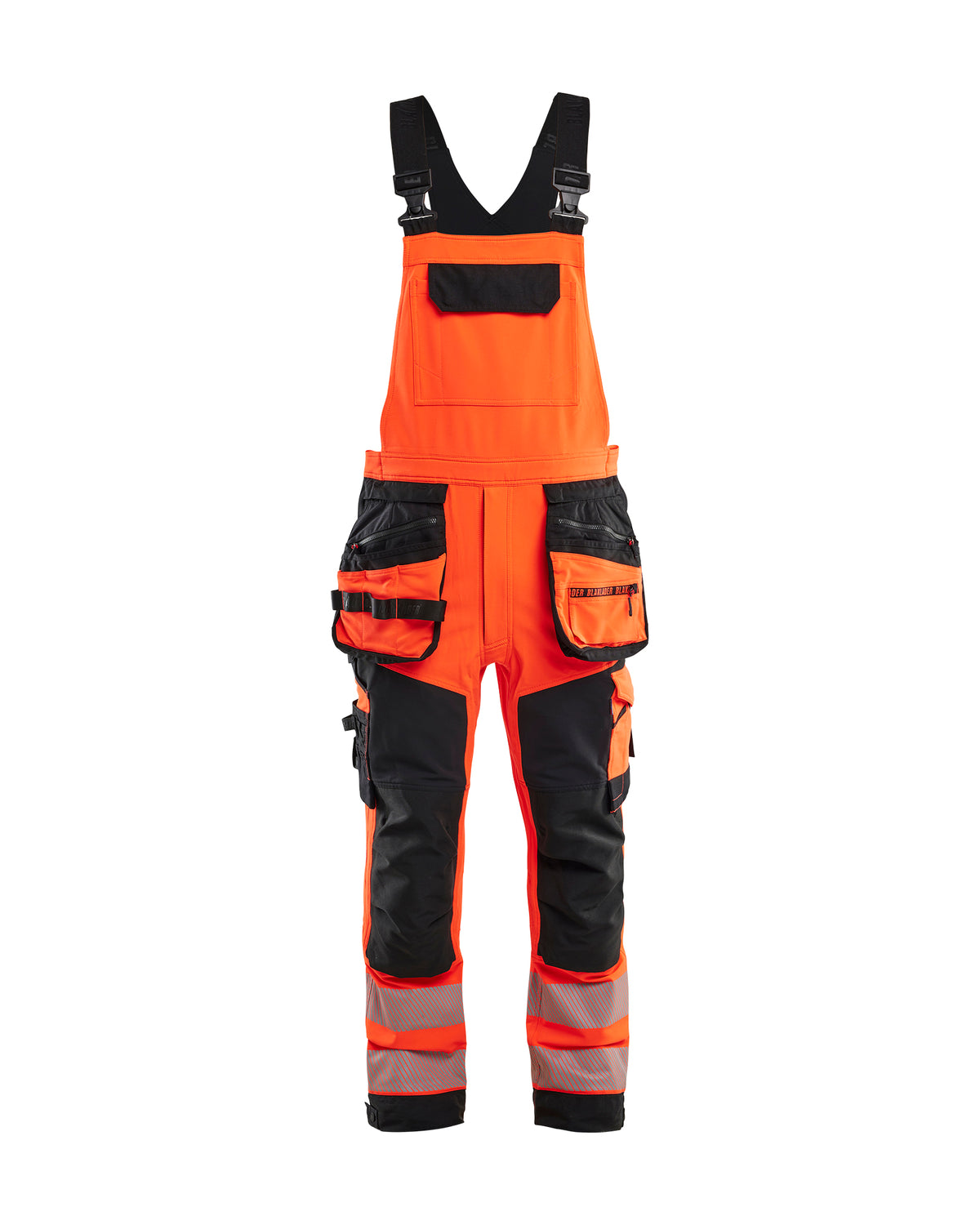 High-Visibility Bretelbroek 2626 - High Vis Rood/Zwart