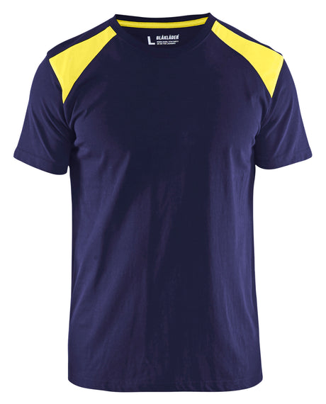 T-shirt Industrie 3379 - Marine/High Vis Geel