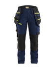 Werkbroek STRIKER Dames - Donker marineblauw/High Vis Geel