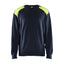 Sweatshirt 3580 - Donker marineblauw/High Vis Geel