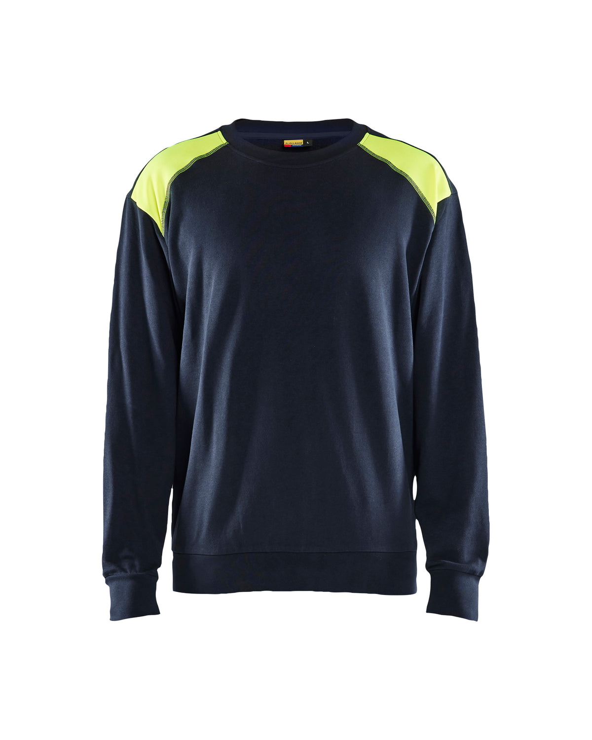 Sweatshirt 3580 - Donker marineblauw/High Vis Geel