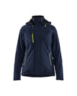 Winterjas Dames 4408 - Donker marineblauw/High Vis Geel
