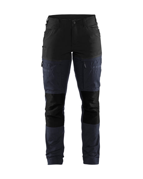 Service Werkbroek Stretch Dames 7166 - Donker marineblauw/Zwart