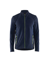 Microfleecevest 4765 - Donker marineblauw/High Vis Geel
