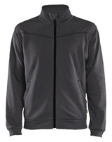 Sweatshirt met rits 3362 - Medium grijs/Zwart
