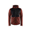 Blåkläder Hoodie Met Hele Rits Black Gebrand rood/Zwart / XS,Gebrand rood/Zwart / S,Gebrand rood/Zwart / M,Gebrand rood/Zwart / L,Gebrand rood/Zwart / XL,Gebrand rood/Zwart / XXL,Gebrand rood/Zwart / XXXL