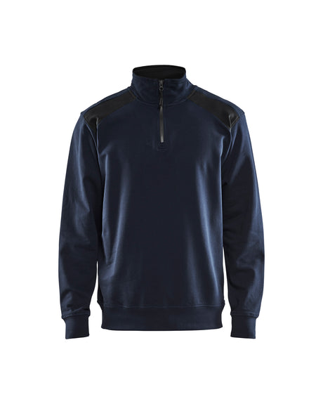 Sweatshirt 3353 - Donker marineblauw/Zwart