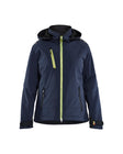 Softshell Jack Dames 4751 - Donker marineblauw/High Vis Geel