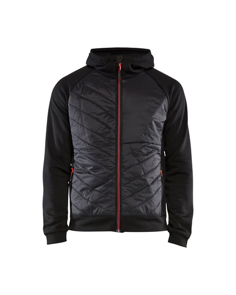 Hooded Hybride Sweatshirt met Rits 3463