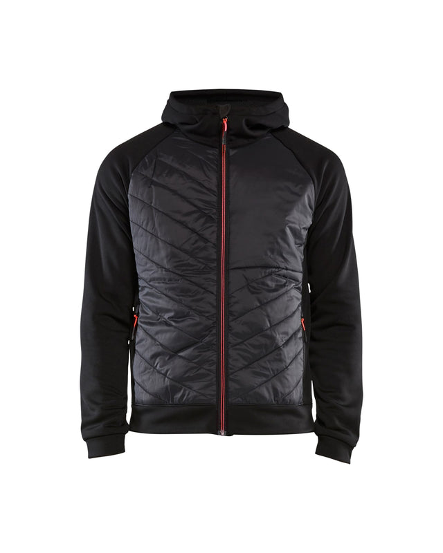 Hooded Hybride Sweatshirt met Rits 3463
