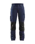 Service Werkbroek Stretch Dames 7195 - Donker marineblauw/Zwart