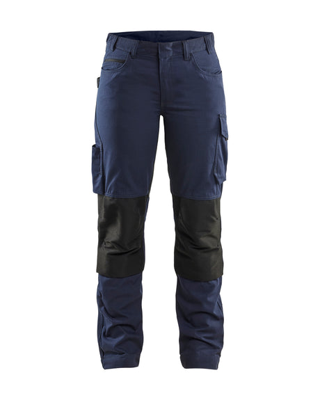Service Werkbroek Stretch Dames 7195 - Donker marineblauw/Zwart