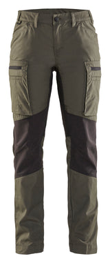 Service werkbroek Stretch Dames 7159 - Army groen/Zwart