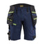 Werkshort STRIKER 1972 - Donker marineblauw/High Vis Geel