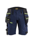 Werkshort STRIKER 1972 - Donker marineblauw/High Vis Geel