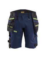 Werkshort STRIKER 1972 - Donker marineblauw/High Vis Geel