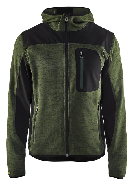 Gebreid Vest 4930 - Army groen/Zwart