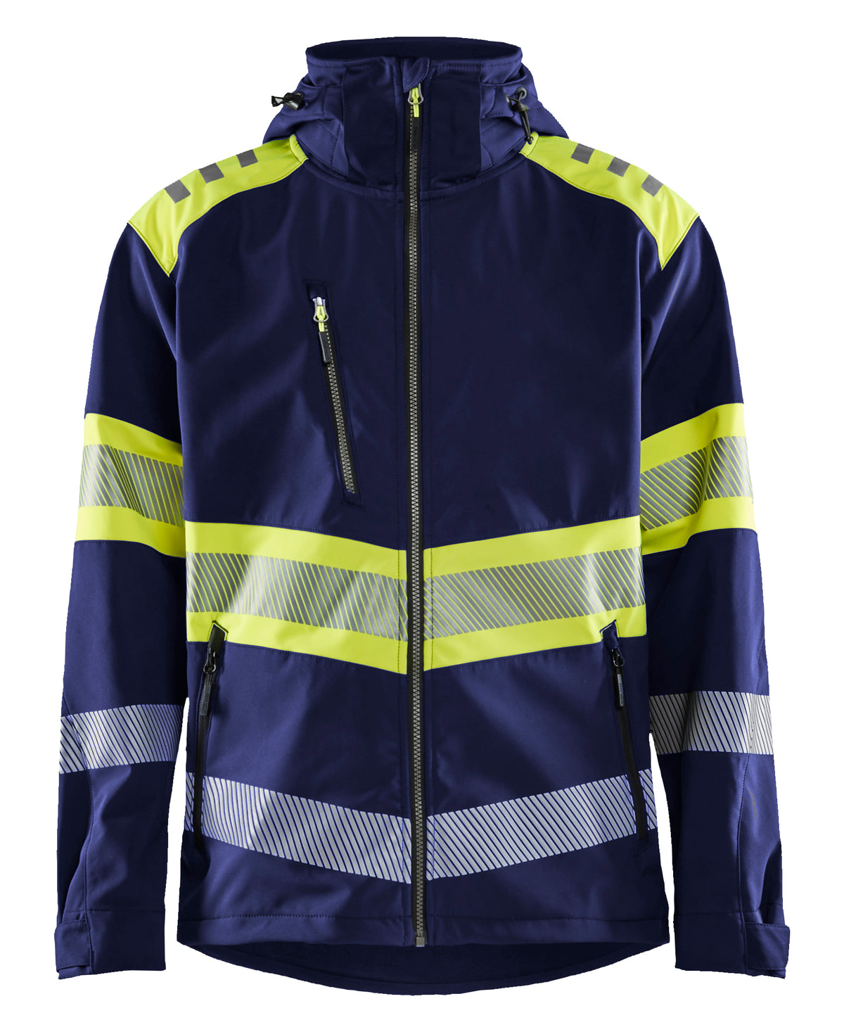 Softshell Jack High-Visibility 4494 - Marine/High Vis Geel