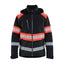 High-Visibility Softshell Jack 4489 - Zwart/High Vis Rood