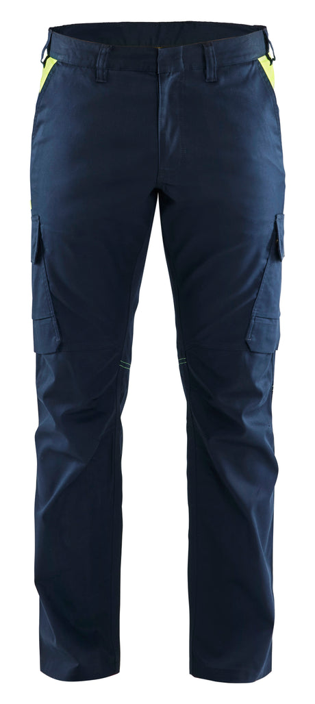 Werkbroek Industrie 1444 - Donker marineblauw/High Vis Geel