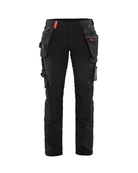 Werkbroek Dames 7192 - Zwart/Rood